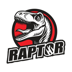 Angry Raptor Mascot Character Vector Logo Design.eps