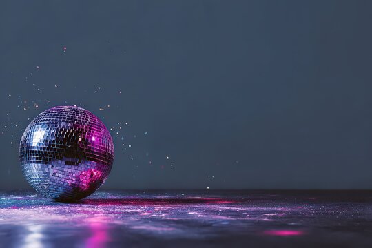 Abstract Geometric Orb With Glittering Particles