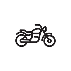 Fototapeta premium Motorcycle Line Icon – Minimal Bike Outline Vector