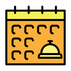 Reservation Calendar Vector Filled Icon Design