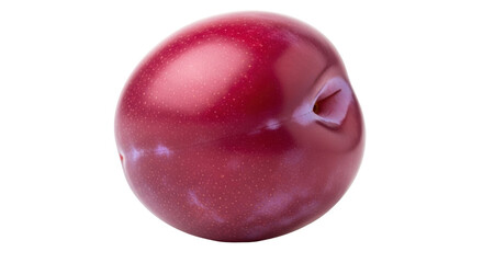 Isolated juicy plum with smooth skin, fresh from the orchard, ready for snacking