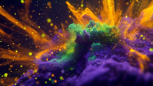 Retro comic style starburst with bold yellow and blue explosive rays
