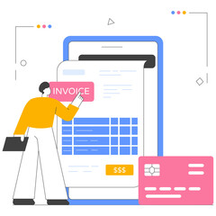 Online Invoice PNG File On Transparent Background