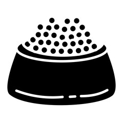 Dog Food Bowl Glyph Icon
