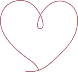 heart vector outline. Valentine's day.