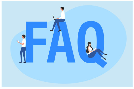 Frequently asked questions concept. Questions of answers, FAQ, QA vector illustration
