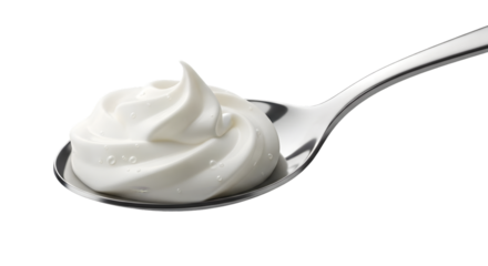 Whipped Cream Dollop – Smooth, Creamy Topping on Spoon (HD)

