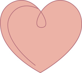 heart vector outline and shape. Valentine's day.
