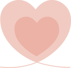heart vector outline and shape. Valentine's day.
