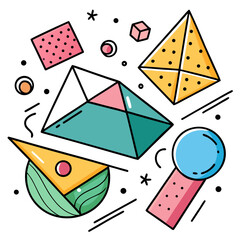 seamless pattern with geometric elements