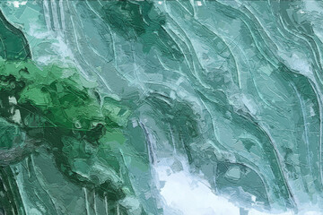 Various oil paintings, flowers, chrysanthemums, tulips, mountain scenery, flying cranes, welcoming guests, and pine trees