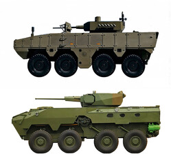 A collection of Armored Fighting Vehicles concepts (top: Rila IFV, bottom: Kestrel/WhAP). Individual images, in full size, can be found in the portfolio or by name in the site search