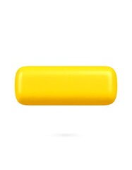 A 3D render of a solid, bright yellow, rectangular shape with rounded edges, hovering above a white background