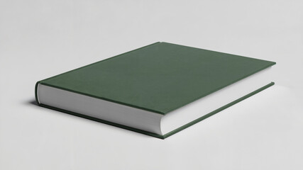 Fototapeta premium Green Hardcover Book Mockup on White Background