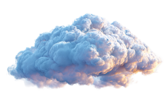 Speech cloud thought bubble isolated on transparent background