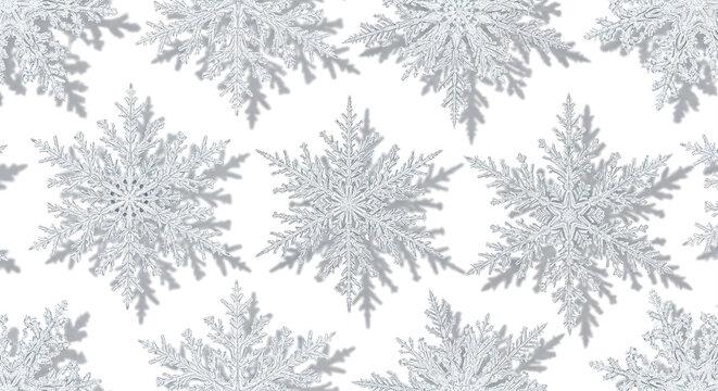 Sparkling snowflakes pattern for elegant winter designs and holiday promotions, creating a festive, frosty atmosphere for Christmas and New Year projects