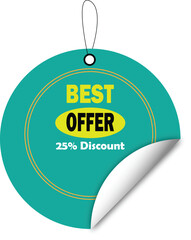 Best price sale sticker tag vector icon illustration design concept