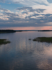 Fototapeta premium Sunset at Lake Siver on a summer evening 