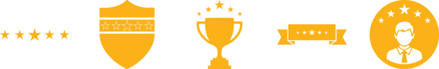 Five Stars From Customers vector feedback design