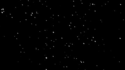 Twinkling stars glow and sparkle on black background, shimmering starburst light with pulsing white star fields, luxury night sky glitter twinkle animation in 4K - Powered by Adobe