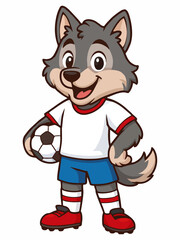 Naklejka premium Wolf football mascot logo illustration