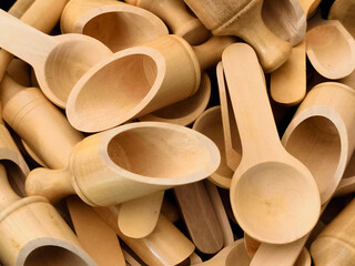 Wooden spoons, honey dippers, different sizes for different uses