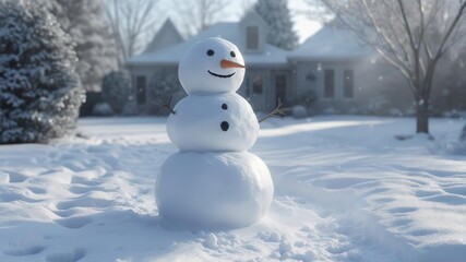 snowman in the snow