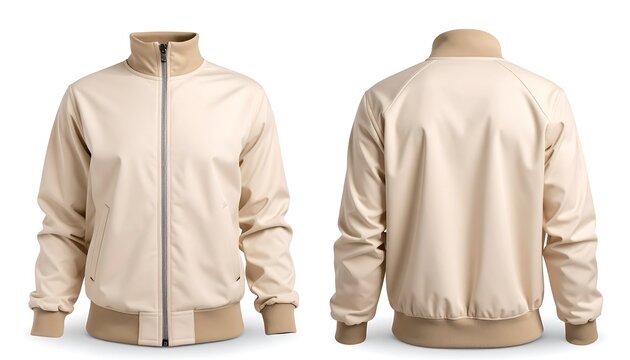 Bomber jacket mockup for clothing catalog, featuring a collection of apparel, perfect for design showcasing