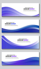 Vector banner template set. Modern abstract vector illustration.