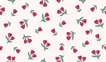 Floral seamless pattern design vector