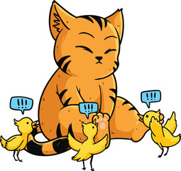 Cat Activity Illustration