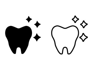 Clean, bright teeth icon vector illustration