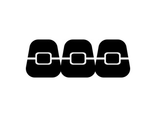 Orthodontic braces icon vector illustration
