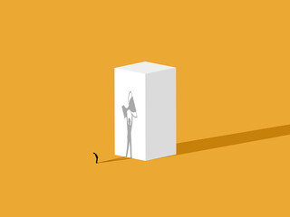 Businessman and the Shadow of the Big Winner.