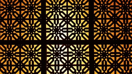 Islamic Geometric Pattern with Golden Light