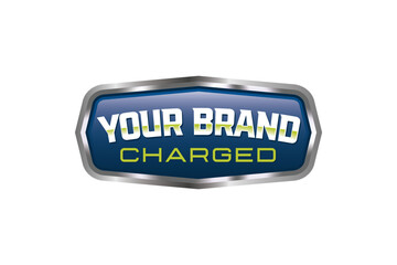 Metallic Automotive Badge Logo Template for Car Detailing or Garage Brands