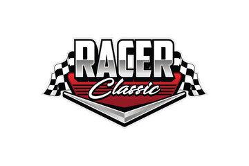 Luxury emblem automotive industry restoration badge, vintage racing auto logo