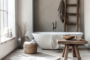 The texture of the natural elements create style in rustic design, The space promotes relaxation and calm atmosphere for everyone's peace.