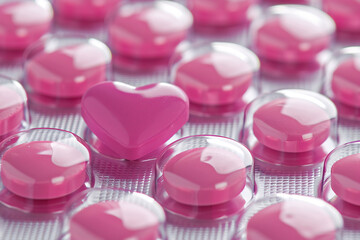 Medicine create health and support heart. Support from drug and help to grow and get stronger every single day. Listen to your heart. Take pills right.