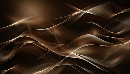 Abstract flowing smoke forms light waves with blurred brown background. For web use