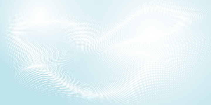 Dot white blue wave light screen gradient texture background. Abstract  technology big data digital background.