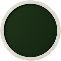 3D素材_フレーム_黒板_丸