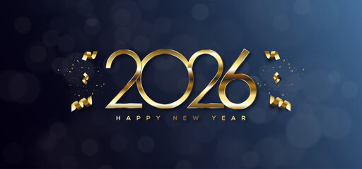 2026 Happy New Year Greeting Card