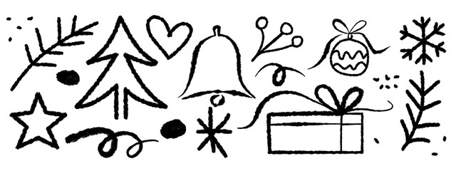 vector illustration of a tulip, vector illustration of a flower, illustration hand drawn christmas icons and symbols set isolated on white or transparent png