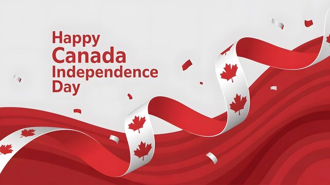 Happy Canada Day Abstract Maple Leaf Background – 4K Design