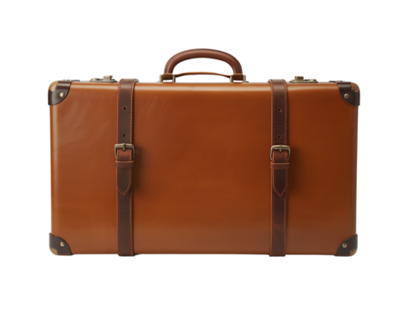 vintage suitcase isolated on white - Powered by Adobe