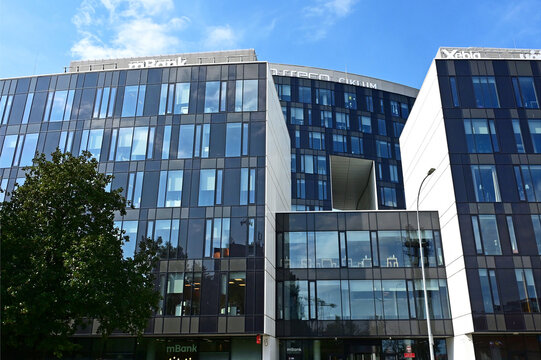 Gdańsk, Pomorze, Pomerania, Poland, Europe : Tryton Business House, modern corporate office buildings complex, Jana z Kolna street