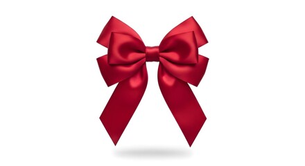 Elegant Red Ribbon Bow Festive Decoration for Gifts and Celebrations