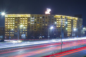 Almaty City Kazakhstan 13 November.  Al Farabi Avenue, Orbita micro district © Minar Aslanova