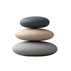 Three balanced stones evoke tranquility and peaceful harmony in this modern zen design, ideal for wellness brands and mindful living content